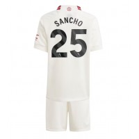 Manchester United Jadon Sancho #25 Fußballbekleidung 3rd trikot Kinder 2023-24 Kurzarm (+ kurze hosen)
